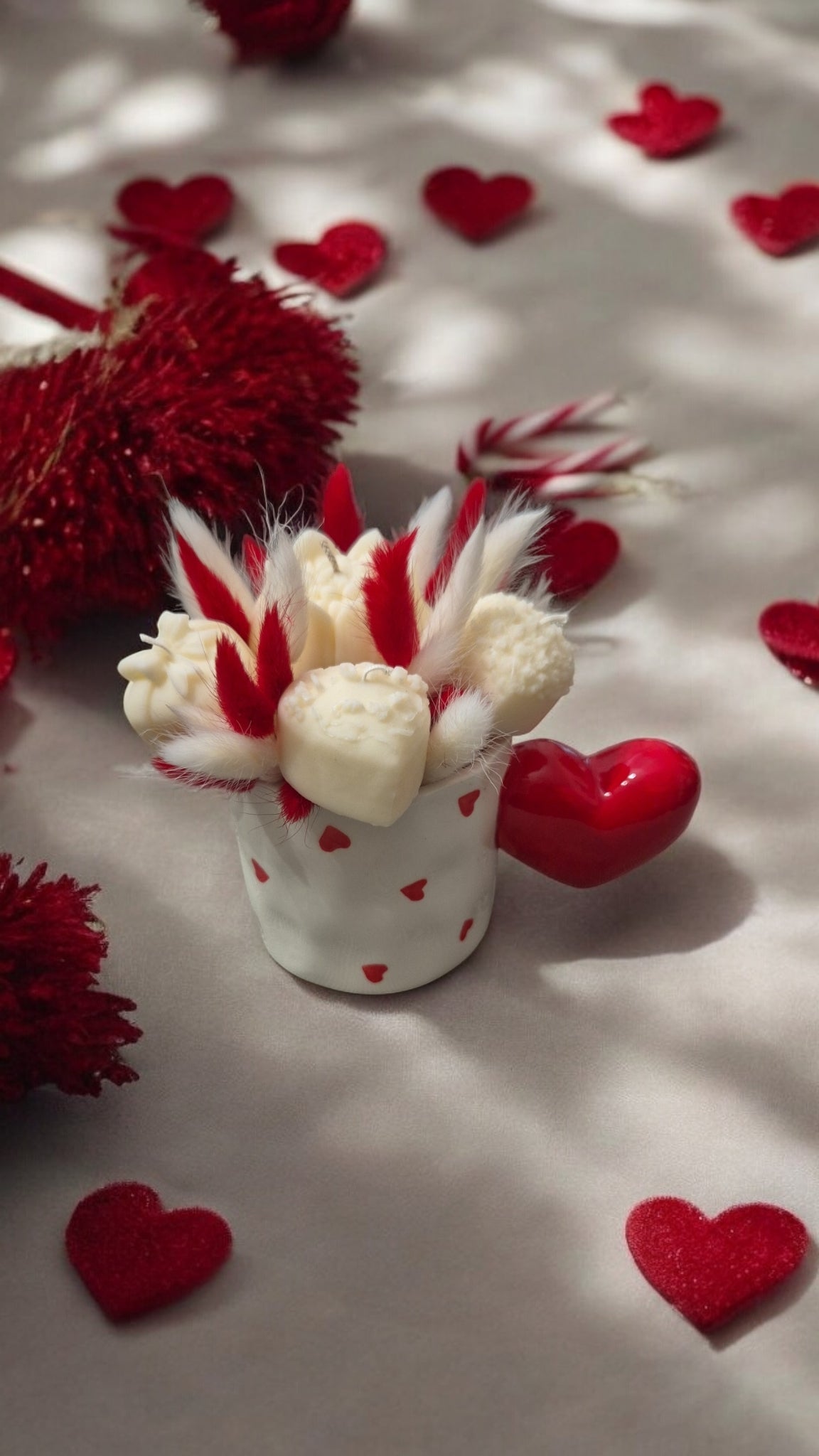 Romantic Candle Flower Arrangement