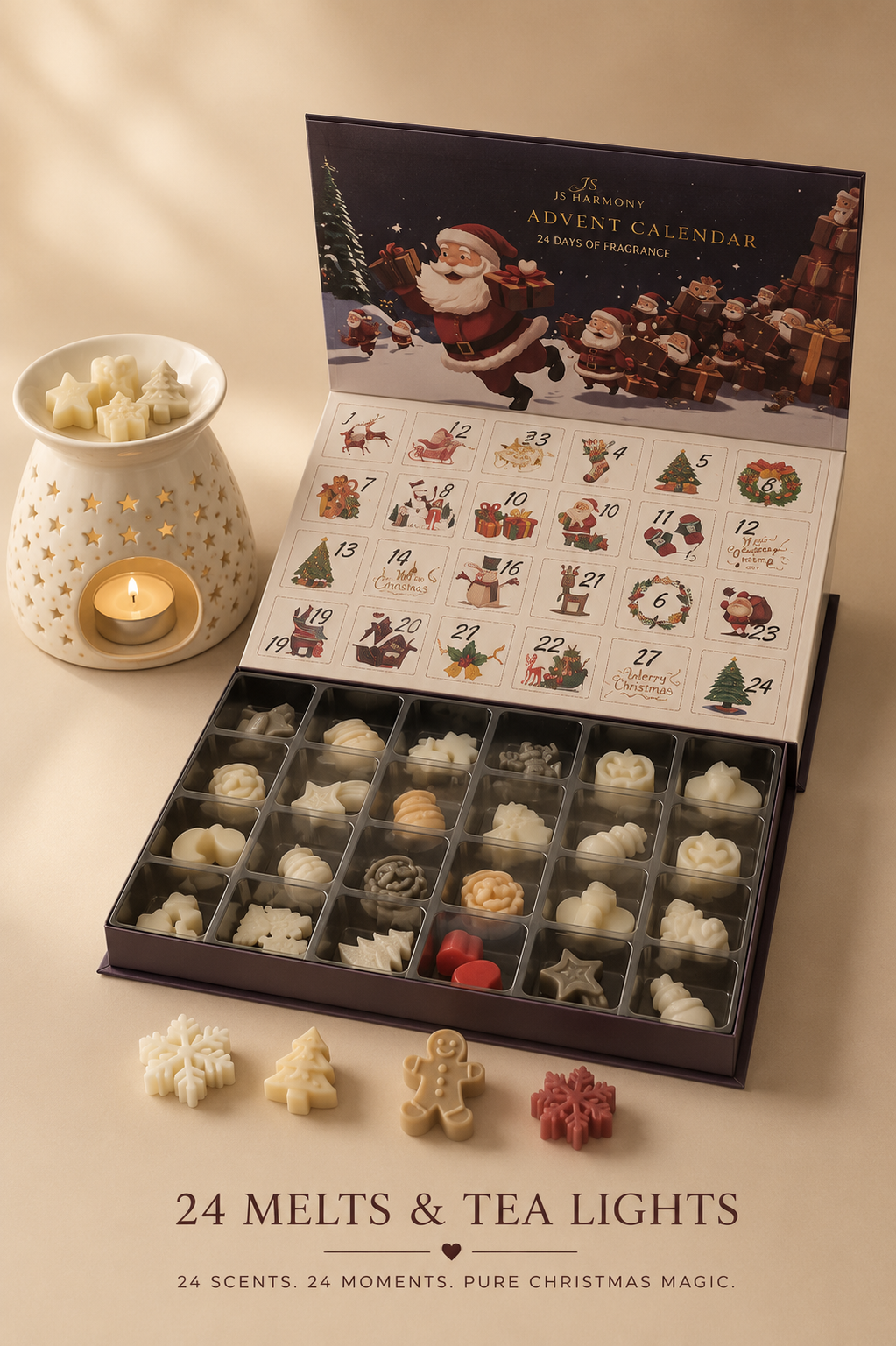 Advent calendar of wax melts