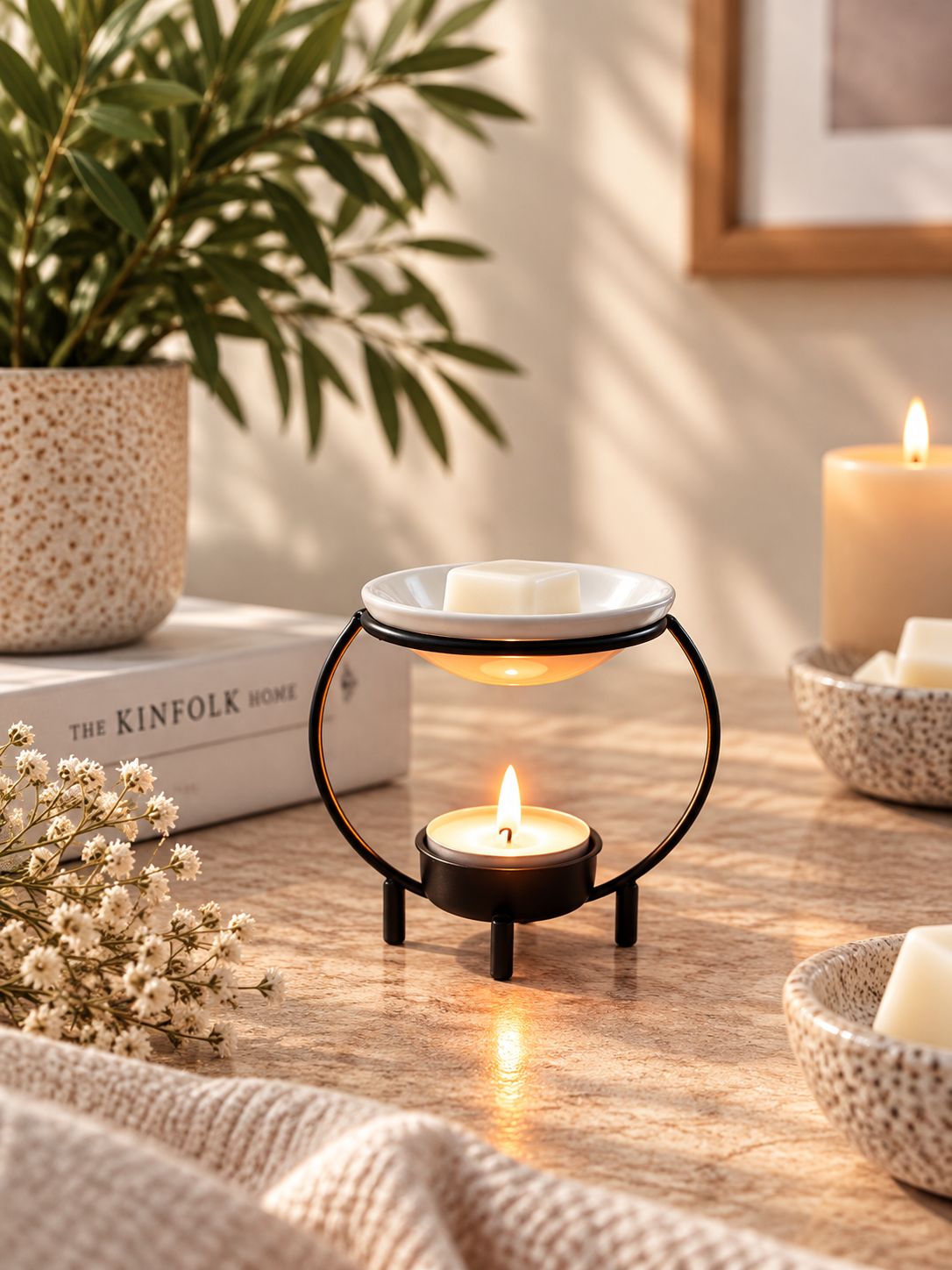 Minimalist Black Ring Metal Wax Melter