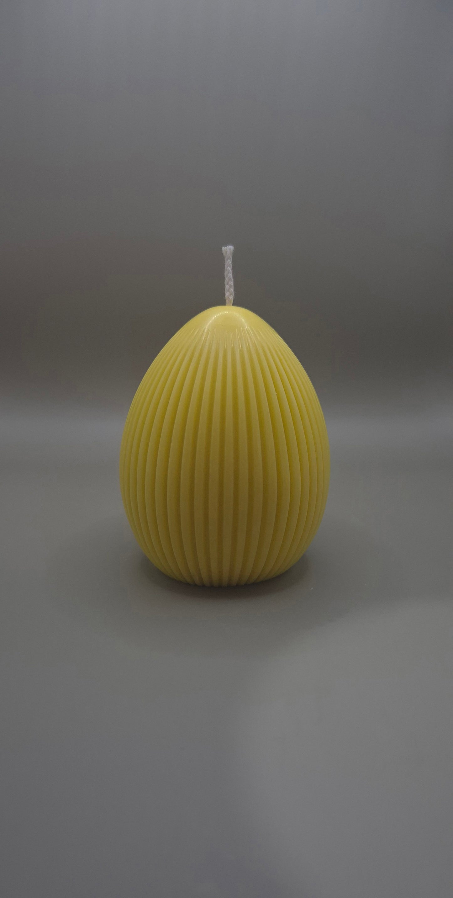 Large Ribbed Easter Egg Candle