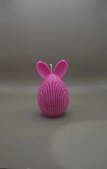 Minimal Bunny Egg Candle
