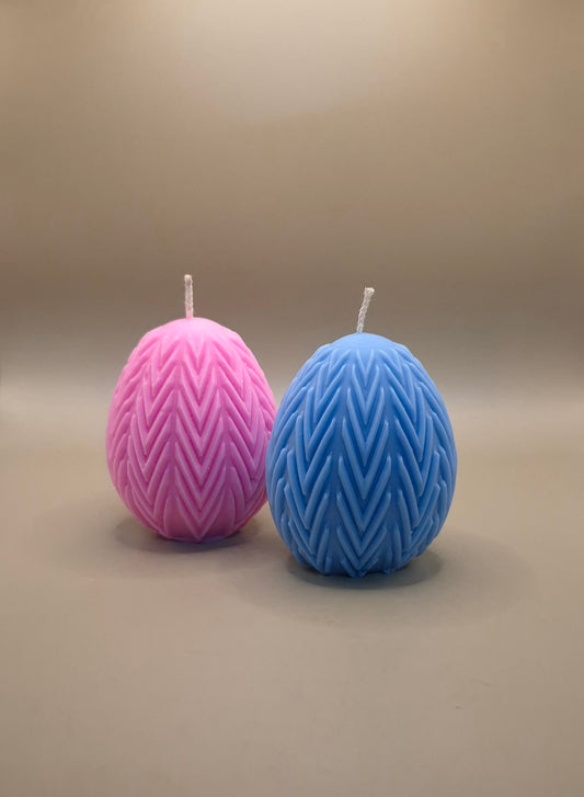 Chevron Easter Egg Candle