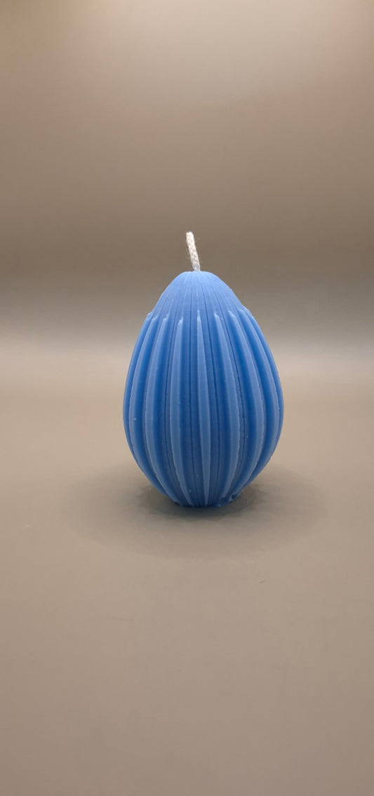 Ribbed Easter Egg Candle