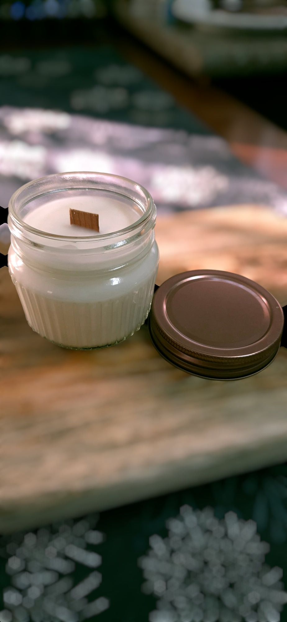 Candle in jar with lid