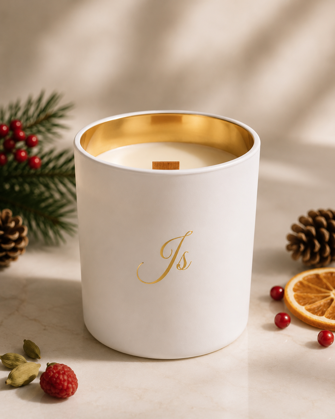 White Christmas Candle 200g.
