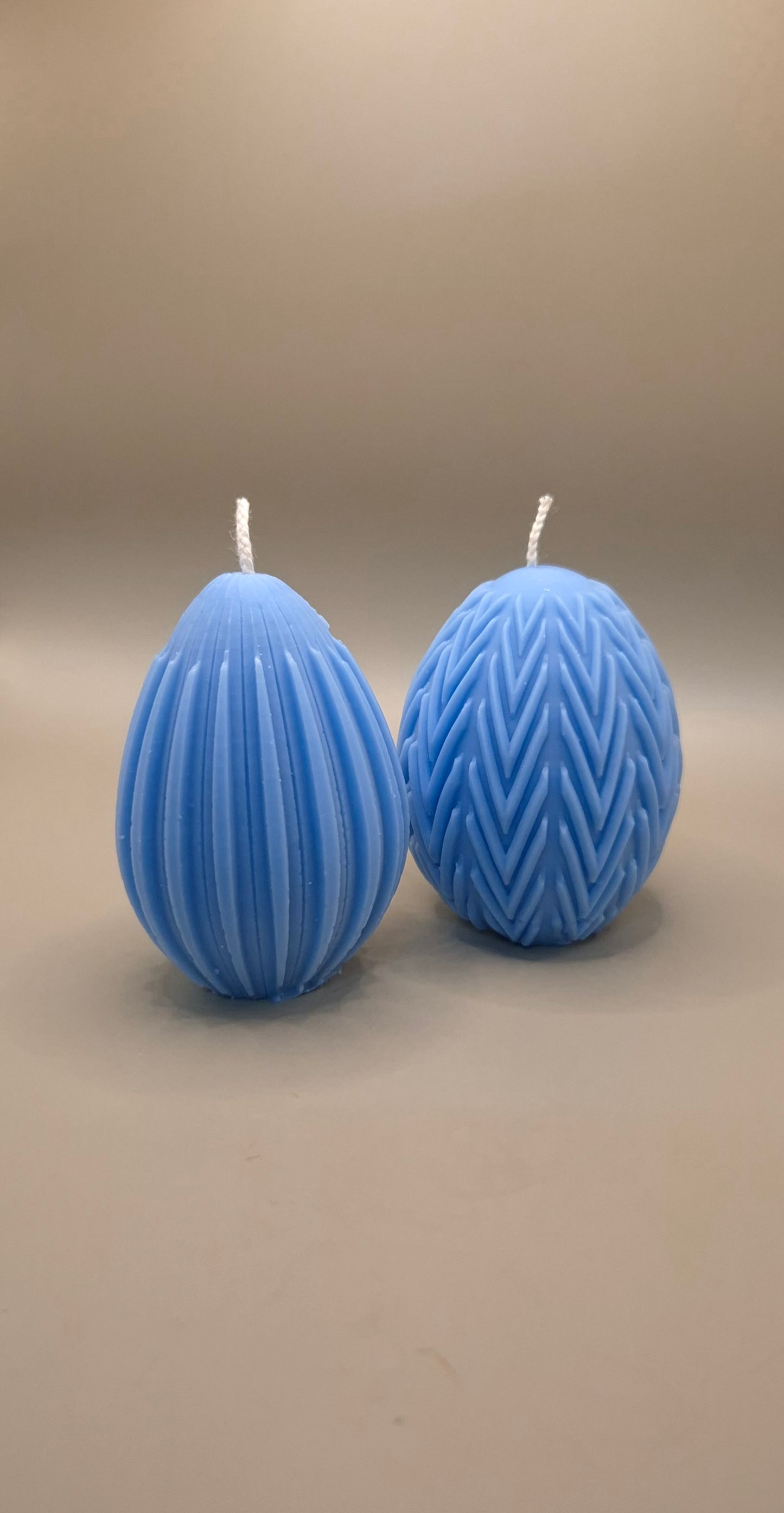 Ribbed Easter Egg Candle