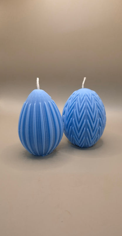 Ribbed Easter Egg Candle