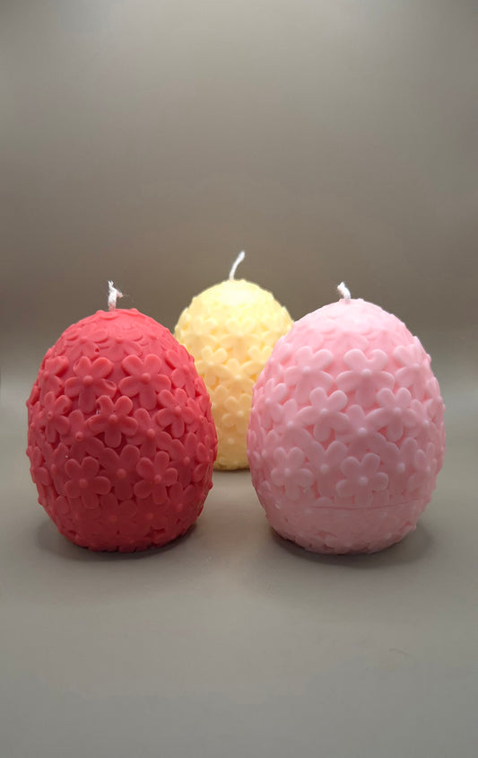 Floral Easter Egg Candle