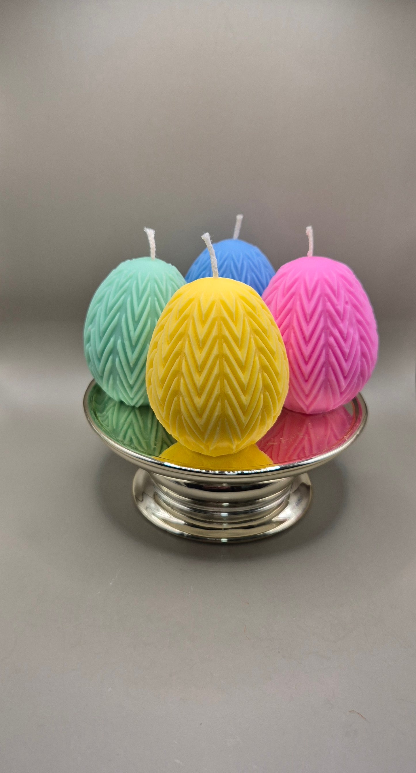 Chevron Easter Egg Candle