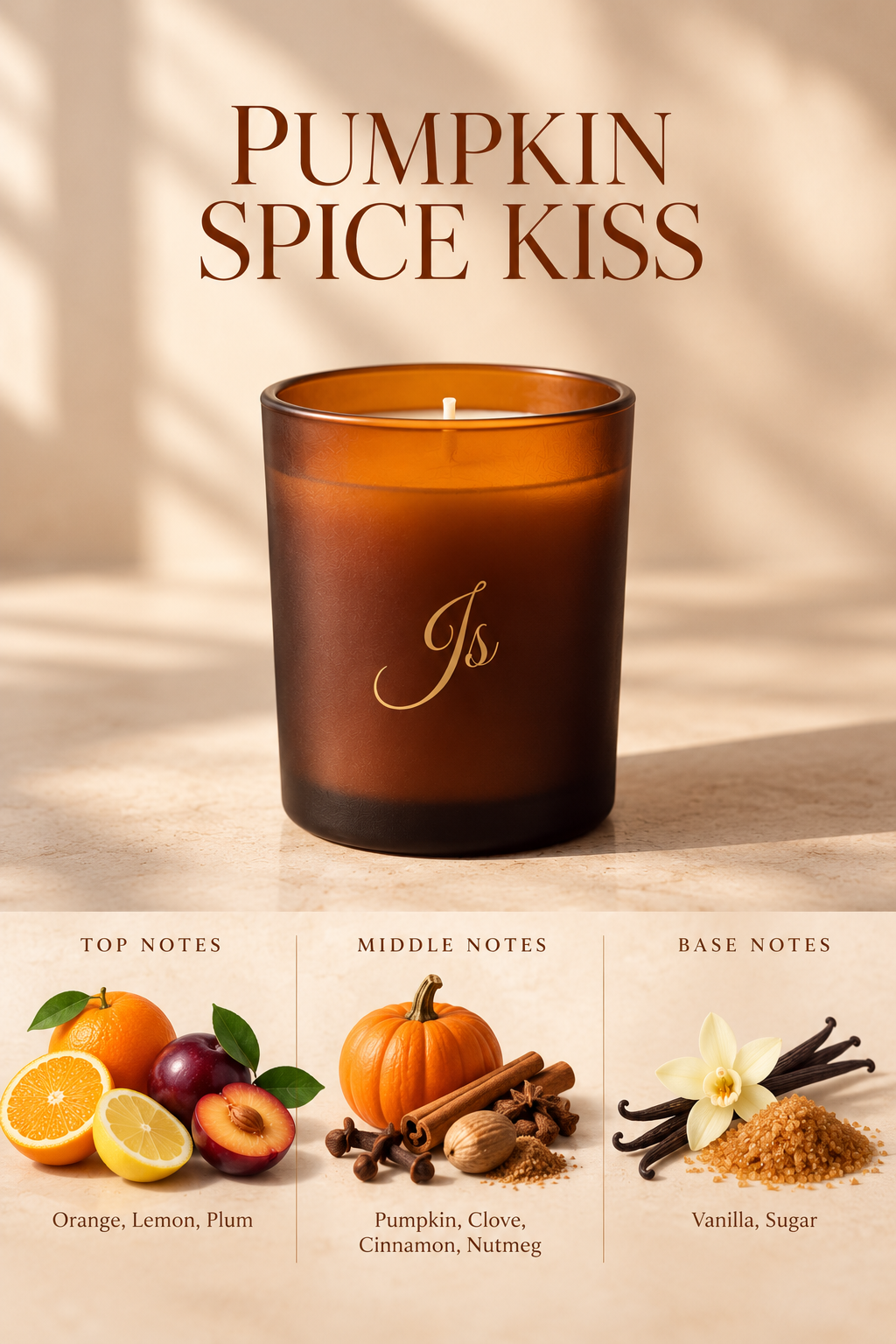 Pumpkin Spice Kiss Soy Wax Candle 200g